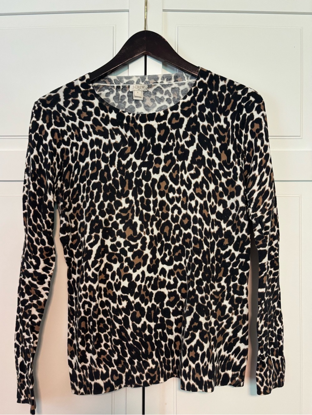 J Crew leopard print Teddie Sweater